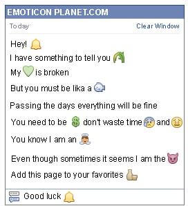 Conversation with emoticon Alarm for Facebook