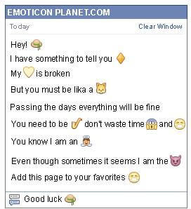 Conversation with emoticon Beach Hat for Facebook