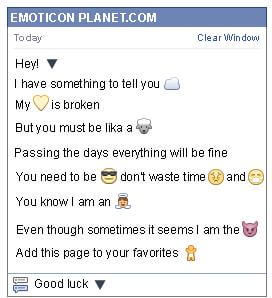 Conversation with emoticon Black Cone for Facebook