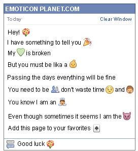 Conversation with emoticon Bunch of Roses for Facebook