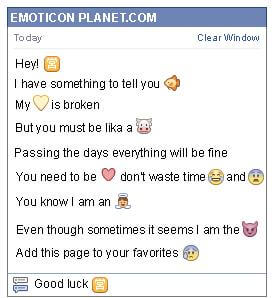 Conversation with emoticon Chinese business Symbol for Facebook