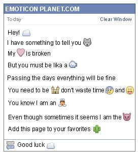 Conversation with emoticon Cloud for Facebook