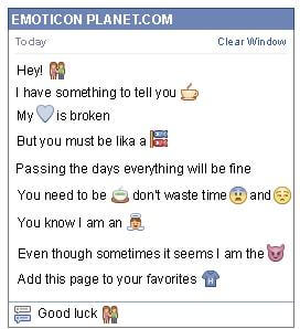 Conversation with emoticon Couple for Facebook