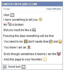 Conversation with emoticon Disc for Facebook