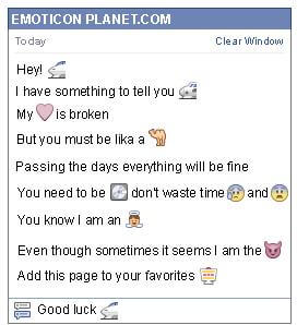 Conversation with emoticon Express Train for Facebook