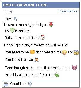 Conversation with emoticon Fist Up for Facebook