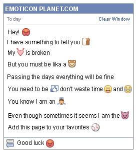 Conversation with emoticon Furious for Facebook