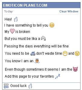 how to make hand emoticons on facebook