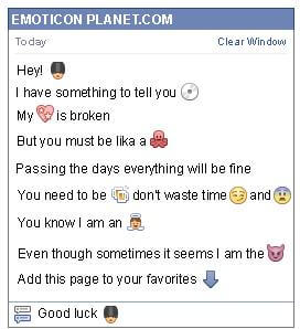 Conversation with emoticon Hat for Facebook