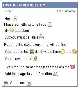 Conversation with emoticon Heart Card for Facebook