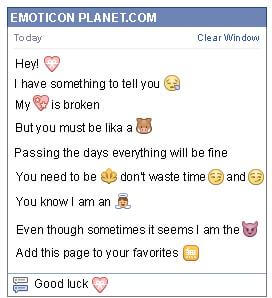 Conversation with emoticon Heart Gift for Facebook
