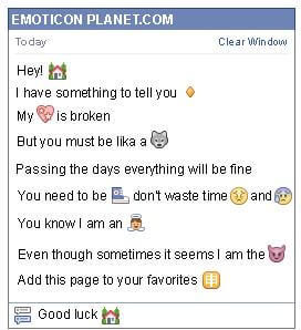 Conversation with emoticon House with Plants for Facebook