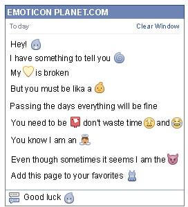 Conversation with emoticon Little Pigeon for Facebook