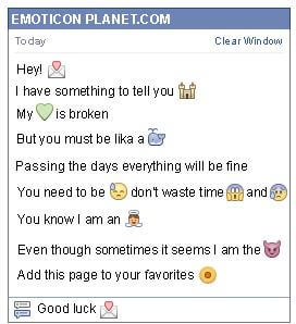 love emoticons letters