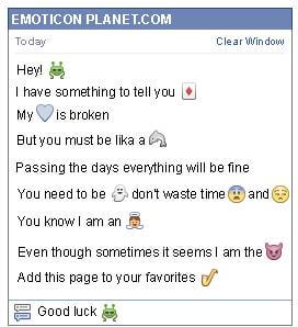 Conversation with emoticon Martian for Facebook