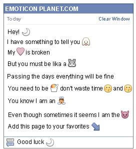 Conversation with emoticon Moon for Facebook