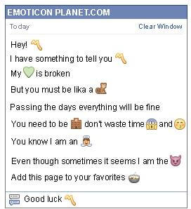 Conversation with emoticon Musical Symbol for Facebook