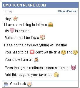 how to make cake emoticons on facebook