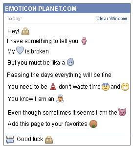 Conversation with emoticon Purse for Facebook