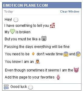 Conversation with emoticon Rice Place for Facebook