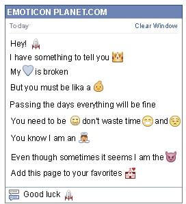 Conversation with emoticon Rocket for Facebook