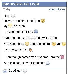 Conversation with emoticon Skull for Facebook