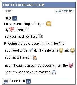 Conversation with emoticon Sky at Night for Facebook