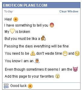 Conversation with emoticon Sunflower for Facebook