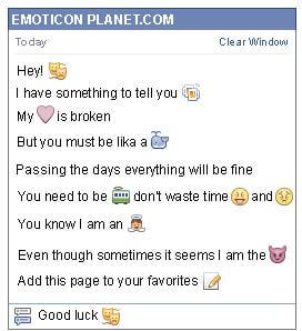 Conversation with emoticon Theater for Facebook