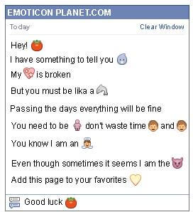 Conversation with emoticon Tomato for Facebook