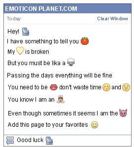Conversation with emoticon Travel Chair for Facebook