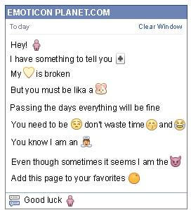 Conversation with emoticon Woman Symbol for Facebook