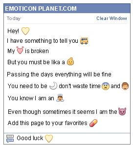facebook chat heart